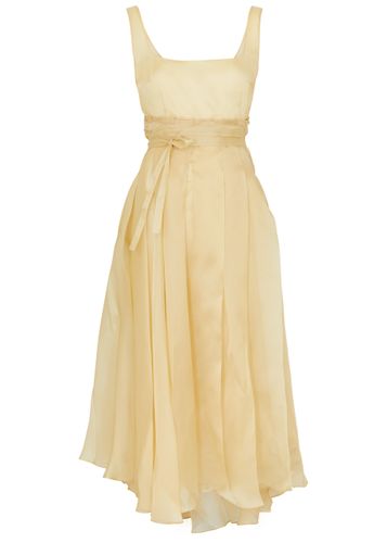 A. W.A. K.E Mode Draped Silk-organza Midi Dress - - 40 (UK 12 / M) - A.w.a.k.e Mode - Modalova