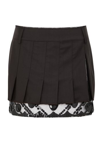 Brone Layered Pleated Wool Mini Skirt - - 14 - 16 Arlington - Modalova