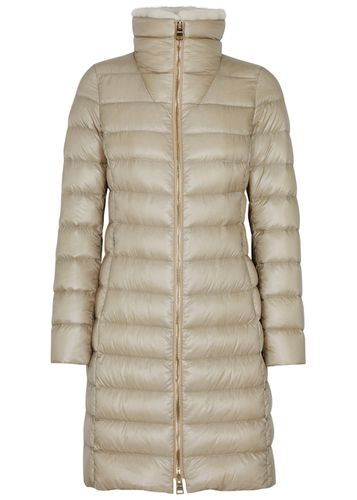 Quilted Faux Fur-trimmed Shell Jacket - - 14 - Herno - Modalova