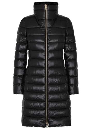 Quilted Faux Fur-trimmed Shell Jacket - - 10 - Herno - Modalova