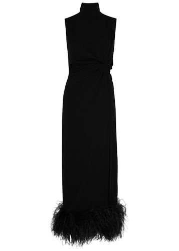 Maika Feather-trimmed Midi Dress - - 10 - 16 Arlington - Modalova