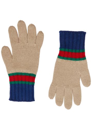 Kids Stripe-intarsia Wool Gloves - Gucci - Modalova
