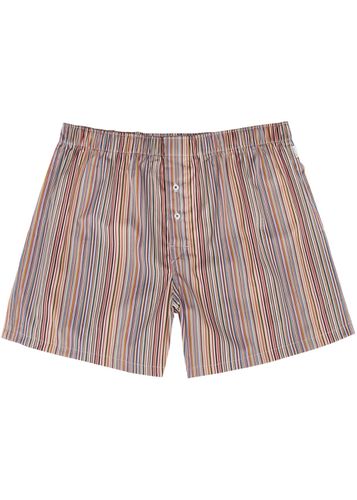 Striped Cotton Boxer Shorts - - L - Paul smith - Modalova