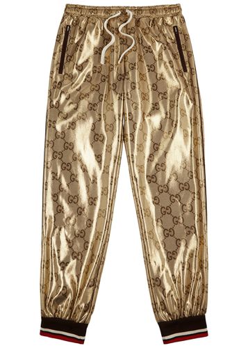 GG-monogrammed Metallic Jersey Sweatpants - - L - Gucci - Modalova