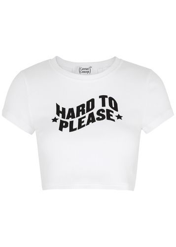 Printed Cropped Cotton T-shirt - - 6 - Cannari Concept - Modalova