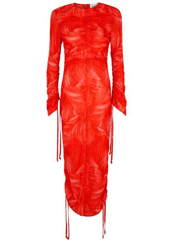 Printed Ruched Tulle Midi Dress - - 10 - Cannari Concept - Modalova