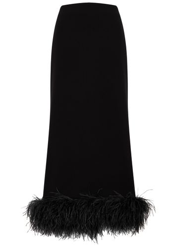 Petya Feather-trimmed Midi Skirt - - 10 - 16 Arlington - Modalova