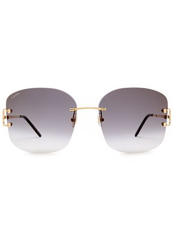 Signature C De Rimless Oversized Sunglasses - CARTIER - Modalova