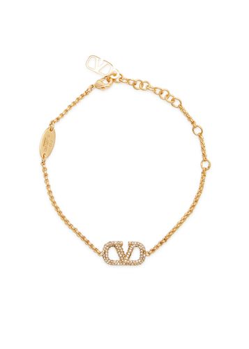 VLogo Crystal-embellished Chain Bracelet - - One Size - Valentino Garavani - Modalova