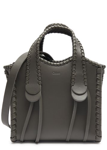 Mony Small Leather Tote, Leather Bag, Grey - Chloé - Modalova
