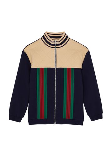 Kids Panelled Striped Cotton Jacket - Gucci - Modalova