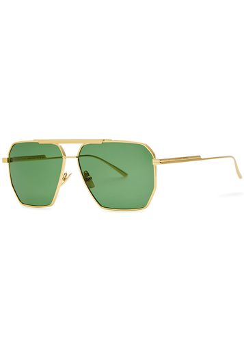 Classic Aviator-style Sunglasses - Bottega Veneta - Modalova