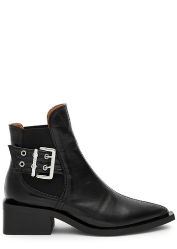 Buckle-embellished Leather Chelsea Boots - - 36 (IT36 / UK3) - Ganni - Modalova