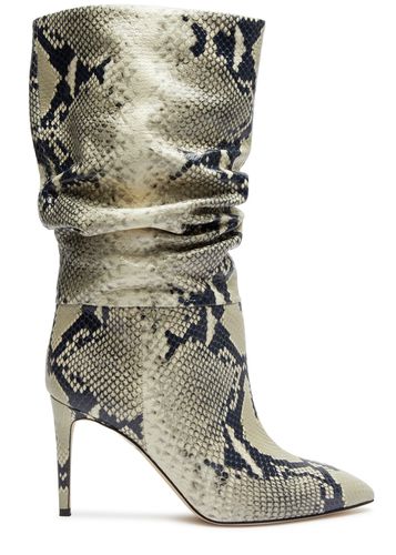 Python-effect Leather Mid-calf Boots - - 3 - Paris Texas - Modalova