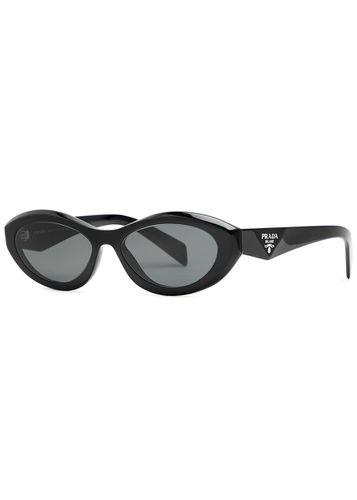 Oval-frame Sunglasses , Designer-engraved Lenses, Designer-stamped Temples, 100% UV Protection - Prada - Modalova