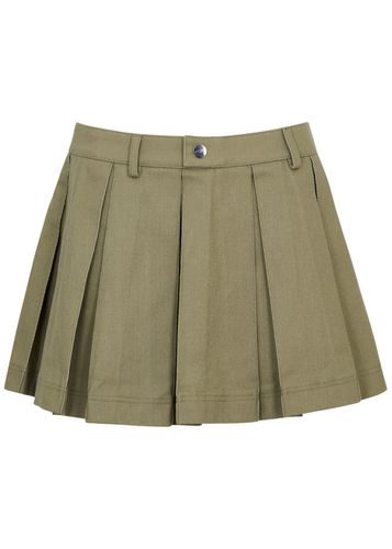 Pleated Cotton Mini Skirt - - 10 - Cannari Concept - Modalova