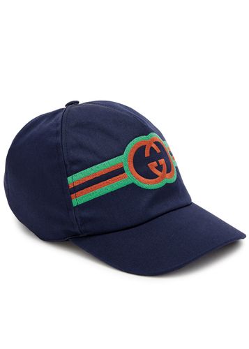 Kids Logo-embroidered Cotton cap - Gucci - Modalova