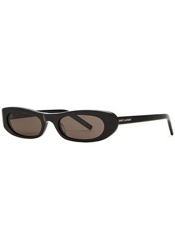 Narrow Cat-eye Sunglasses - Saint Laurent - Modalova