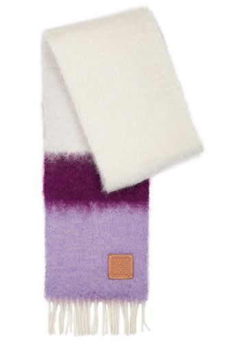 Striped Mohair-blend Scarf - Loewe - Modalova