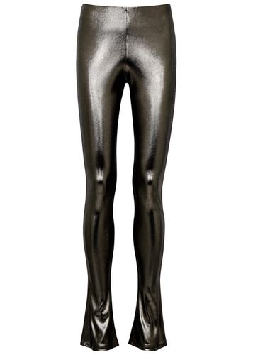 Metallic Jersey Trousers - - 6 - BLUMARINE - Modalova