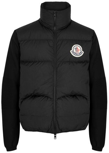 Quilted Shell and Ribbed Knit Jacket, Men's Designer Shell Jacket, - M - Moncler - Modalova
