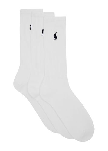 Logo-embroidered Stretch-cotton Socks - set of Three - - One Size - Polo ralph lauren - Modalova