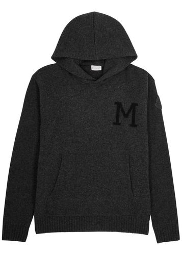 Hooded Logo Wool-blend Sweatshirt - - M - Moncler - Modalova
