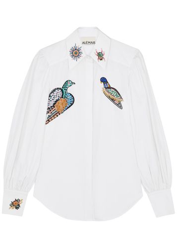 Rowena Bead-embellished Cotton-poplin Shirt - - 6 (UK 6 / XS) - ALEMAIS - Modalova