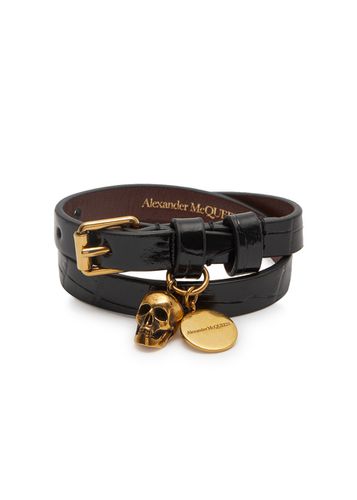 Double Wrap Leather Bracelet - - One Size - Alexander McQueen - Modalova