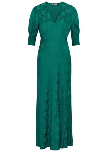 Zadie Floral-jacquard Satin Maxi Dress - - 14 (UK 14 / L) - RIXO - Modalova