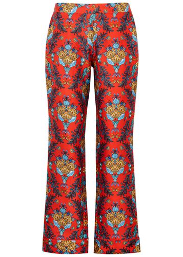 Eden Printed Silk-satin Trousers - - 8 (UK 8 / S) - Borgo de Nor - Modalova