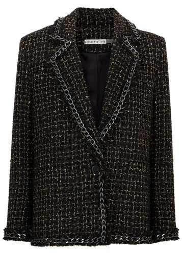 Shan Chain-embellished Tweed Blazer - - 4 (UK 8 / S) - Alice + Olivia - Modalova