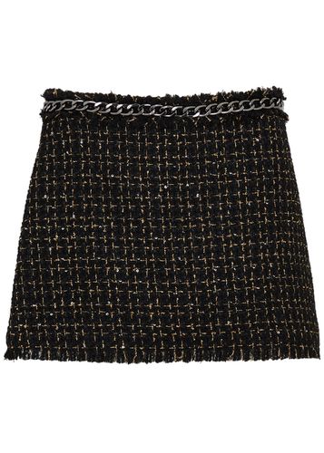 Olivia Chain-embellished Tweed Mini Skirt - - 10 (UK 14 / L) - Alice + Olivia - Modalova