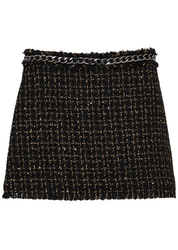 Olivia Chain-embellished Tweed Mini Skirt - - 6 (UK 10 / S) - Alice + Olivia - Modalova