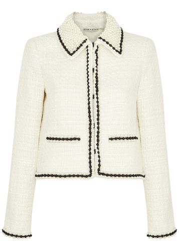 Kidman Pearl-embellished Cropped Tweed Jacket - - L (UK 14 / L) - Alice + Olivia - Modalova