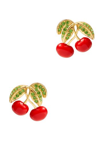 Pop The Cherry 18kt Gold-plated Stud Earrings - Crystal Haze - Modalova