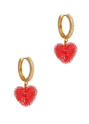 Jelly Heart 18kt Gold-plated Earrings - Crystal Haze - Modalova