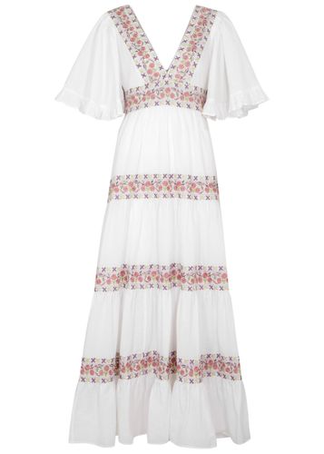 Floral-embroidered Cotton-blend Maxi Dress - - L - Bytimo - Modalova