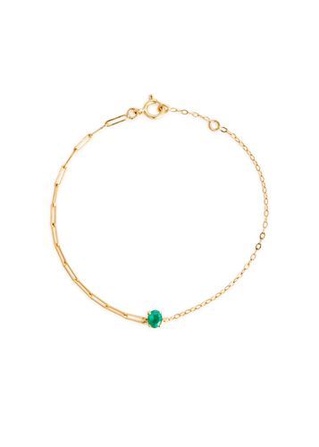 Solitaire Emerald 18kt Gold Bracelet - - One Size - Yvonne Leon - Modalova