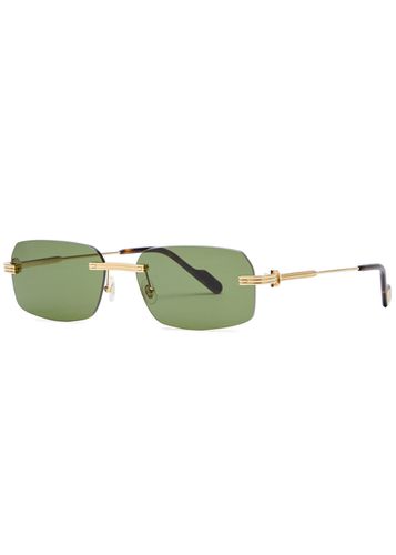 Première De Rectangle-frame Sunglasses - CARTIER - Modalova
