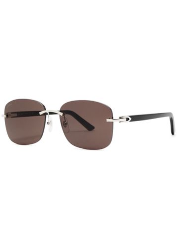 C Décor Rimless Square-frame Sunglasses - CARTIER - Modalova
