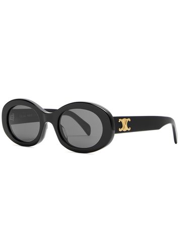 Oval-frame Sunglasses , Metal Logo Plaque at Temples, 100% UV Protection - Celine - Modalova
