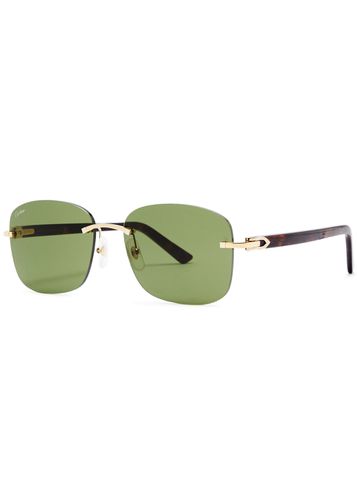 C Décor Rimless Square-frame Sunglasses - CARTIER - Modalova