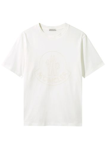 Logo-embroidered Cotton T-shirt - - L - Moncler - Modalova