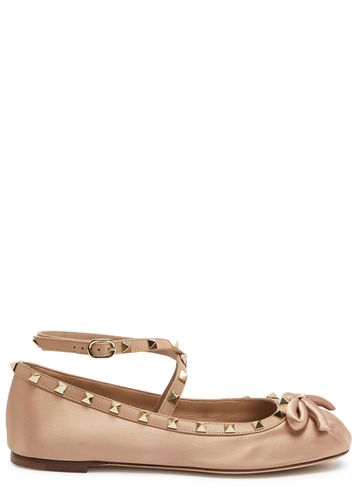 Rockstud Satin Ballet Flats - - 5 - Valentino Garavani - Modalova