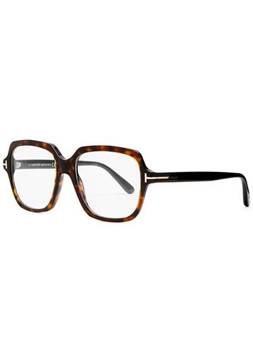 Square Frame Optical Glasses, Eyewear, Dark Havana, Classic Design, Lightweight Frame - Tom ford - Modalova