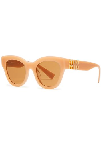 Round Cat-eye Sunglasses - Miu miu - Modalova