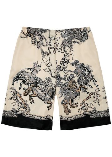 Printed Silk-satin Shorts - - W34 - Gucci - Modalova