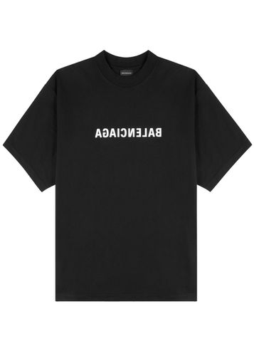 Mirror Logo-print Cotton T-shirt - Balenciaga - Modalova