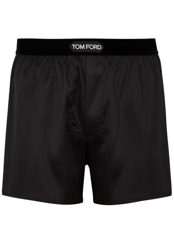 Stretch Silk Boxer Shorts in , Luxury Men's Loungewear, Soft Silk Fabric, Comfortable Fit - XL - Tom ford - Modalova